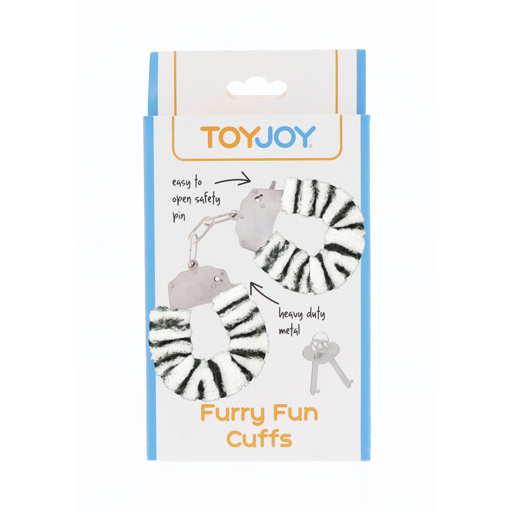 ToyJoy Furry Fun Wrist Cuffs Zebra