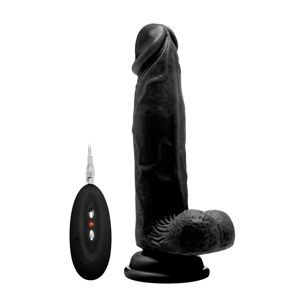 RealRock 8 Inch Vibrating Realistic Cock With Scrotum