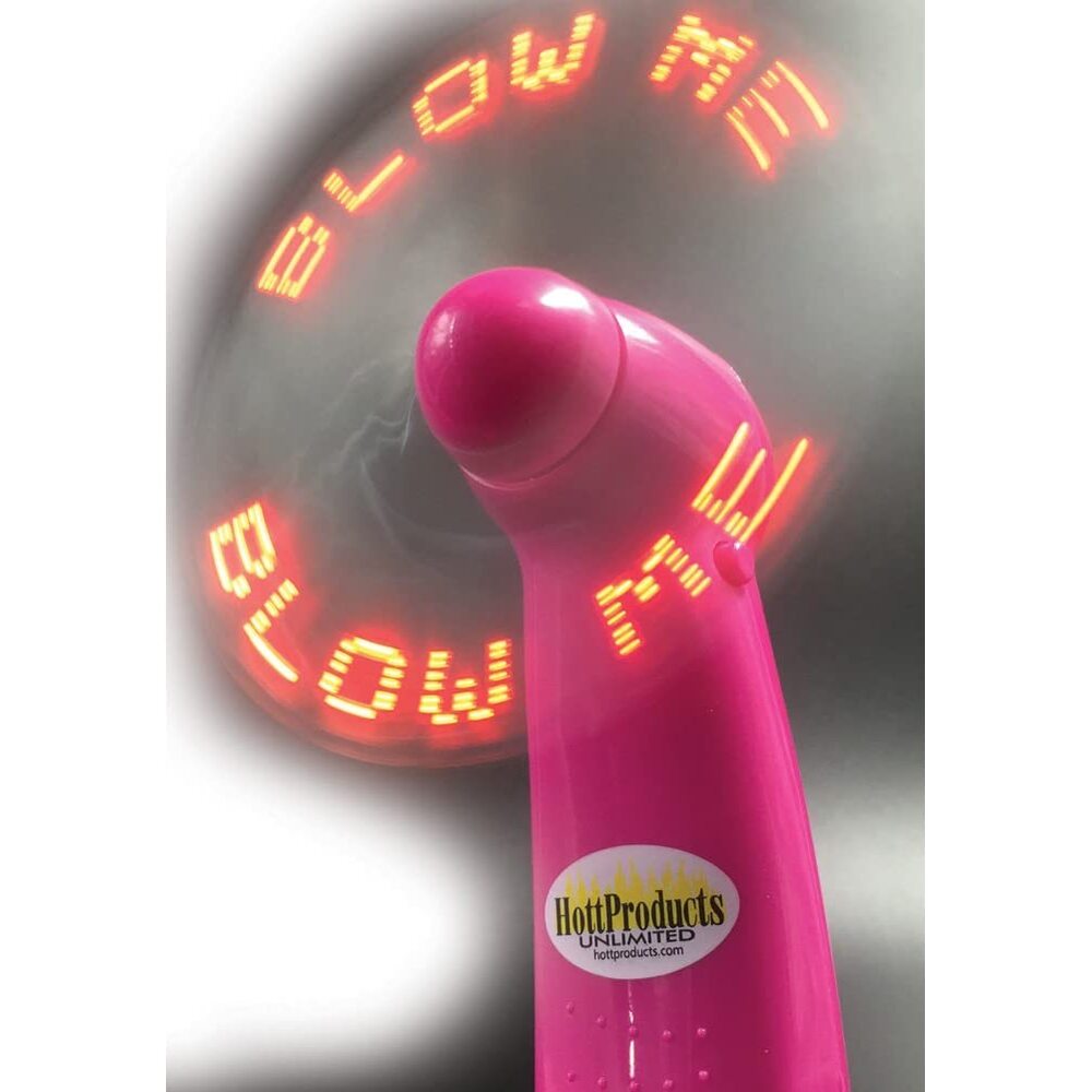 Blow Me Light Up Pocket Fan Pink